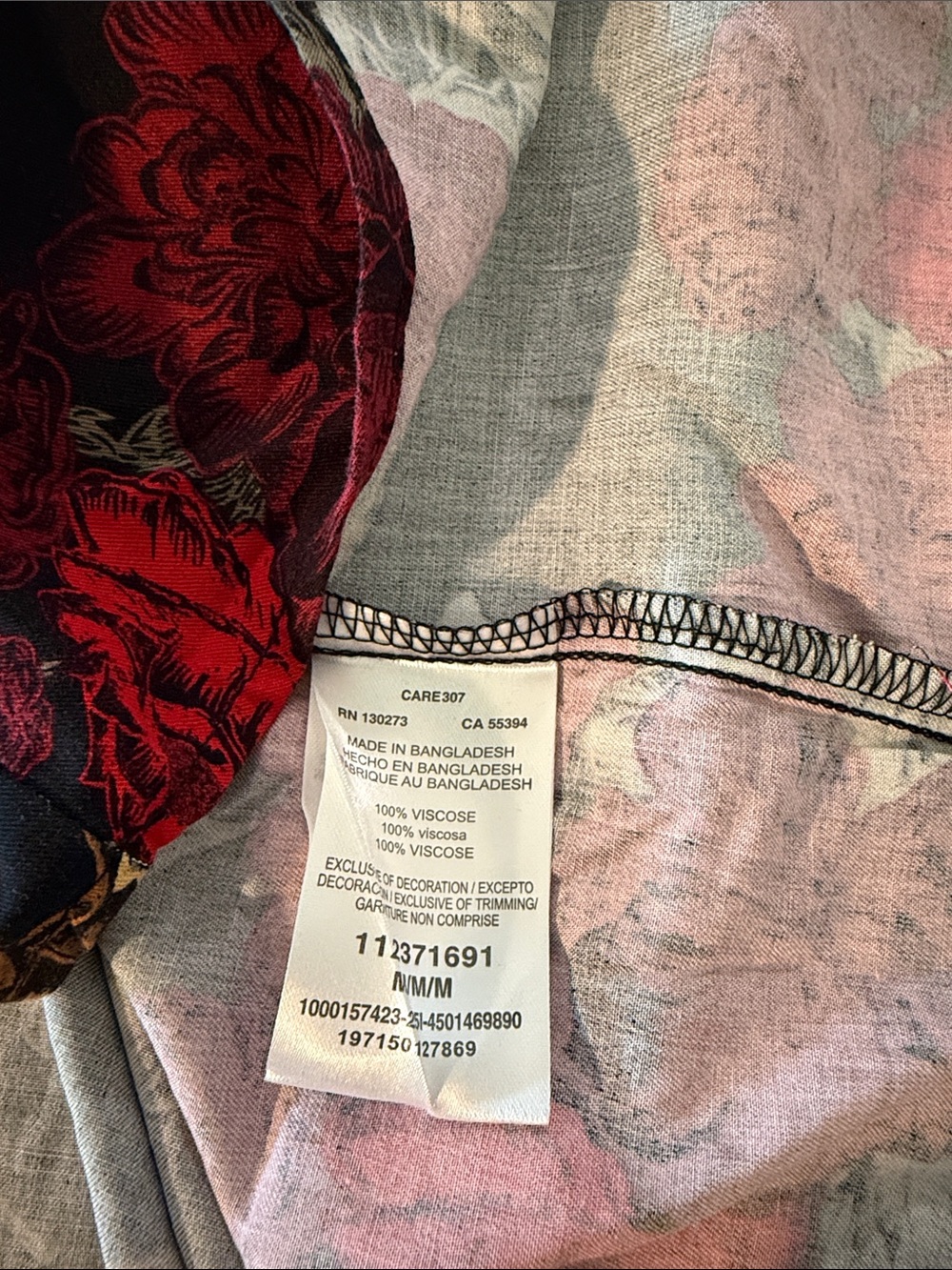 NWT Wrangler Punchy Rose Floral Snap-Front Dress in Black and Red Size S - Picture 8 of 8